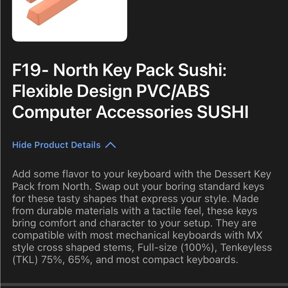 Orange Sushi-Themed Keycap Set